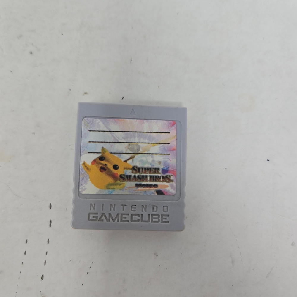Nintendo GameCube Memory Card DOL-008 Gray Super Smash Bros Melee Pikachu Card